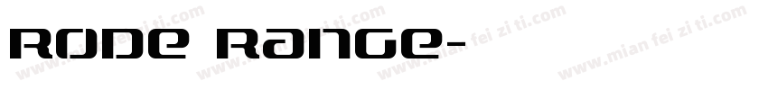 Rode Range字体转换